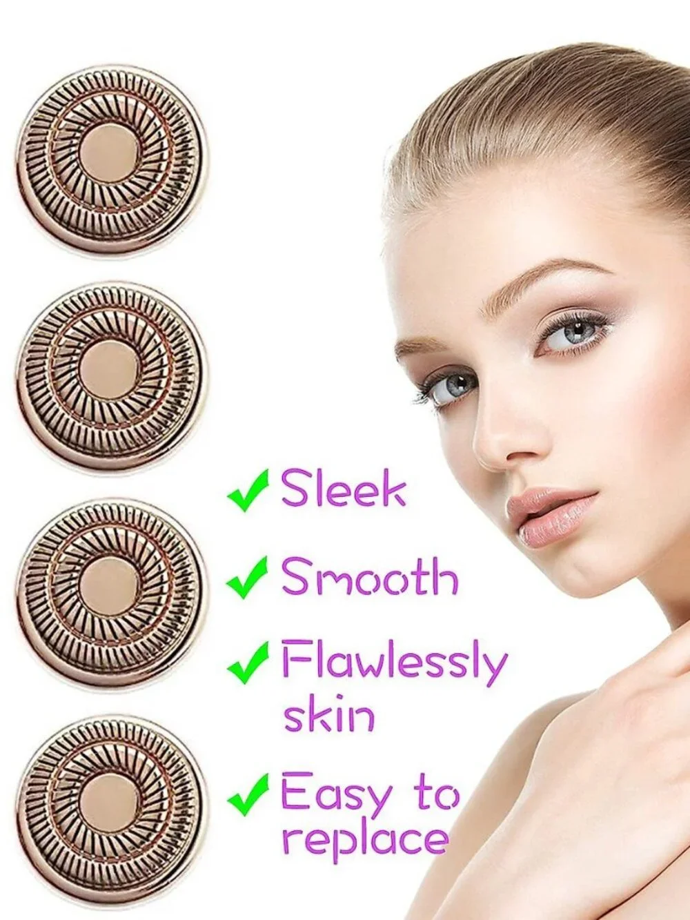 Replacement Heads for Flawless Generation 2 (4 counts)